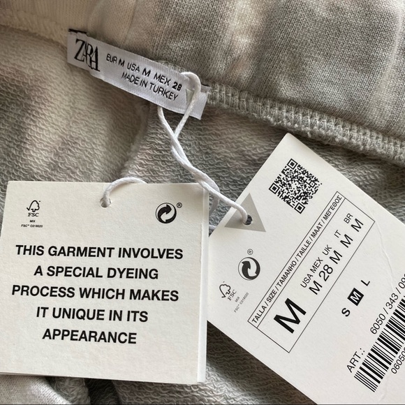 ZARA Tie Dye Sweat Shorts - Picture 5 of 5